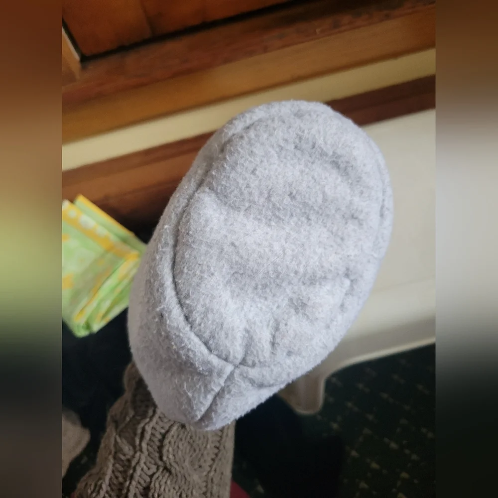 Handmade Cozy Fleece Gray Collapsible Chicken Hen Basket Bin